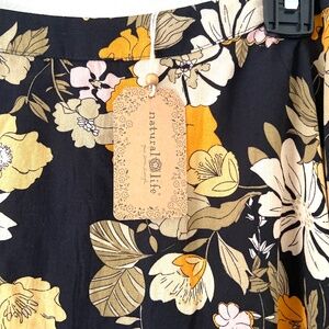 Natural Life Black Floral Maxi Skirt New / NWT - Size XL. So Pretty!